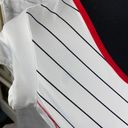 FILA 100 1911-2011 dri fit athletic top white w/black stripes and red trim sz S Photo 4