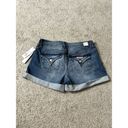 Hudson  Womens RUBY Mid Thigh Rolled Shorts Blue Denim Size 32 Photo 5