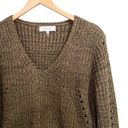 John + Jenn  Revolve Constance Sweater Olive Green Pullover Women’s Size Medium Photo 4