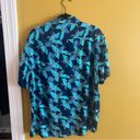 Krass&co Cotton & . button down, blue floral Hawaiian top, oversized,  Large Photo 5