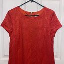 Chico's  Coral Lace Eyelet Short Sleeve Dress Photo 2