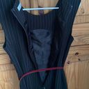 Calvin Klein  Black Striped Sleeveless Dress Size 8 Photo 6