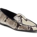 PARKE NIB Marion  Caroline Snakeskin‎ Embossed Leather Loafer in Natural Python Photo 0