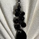 Onyx Women’s Black  and Gunmetal Colored Faceted Bead Centerpiece 32” Necklace Photo 4