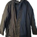 Old Navy  XL Winter Coat Zip Front Snap Black Pockets Hooded Fur Trim Photo 0