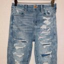 American Eagle Light Wash Distressed Next Level Stretch Curvy Hi Rise Jegging Photo 1