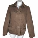 American Eagle  Quilted Lining Pea Coat Jacket Tan Womens Size Large Photo 9