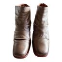 Kork-Ease  Kissel Ankle Boots Ruched Leather Block Stacked Heels Back Zipper 9M Photo 3