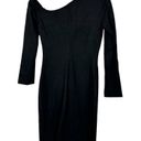 L'Agence NWT L’AGENCE One Shoulder Long Sleeve Black Cocktail Sheath Dress Small Photo 4