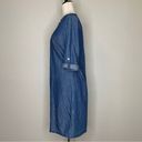 Spense Lyocell Blend Women’s Blue Chambray Shirt Dress Size 6 Photo 5