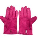 Fownes Womens Size 7 Gloves Real Genuine Leather Silk Lined Pink Vintage Photo 3