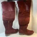 Shoe dazzle over the knee boots in burgundy size 8 Photo 1