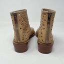 Loeffler Randall  Ione Beach Tan Leather Perforated Peep Toe Ankle Boots Shoes 6 Photo 9