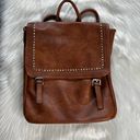 Krass&co Jen &  Brown Leather Flap Over Backpack Photo 1