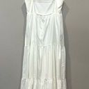 Reformation  East White Organic Cotton Tiered Maxi Dress Large Photo 3