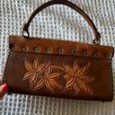 VINTAGE TOOLED LEATHER HANDBAG Photo 5