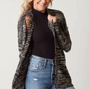 BKE  black marled shredded cardigan size xs Photo 0