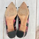 Kate Spade  Black and Pink Rose Floral Block Heel Pumps with Bow Size 6.5M Photo 7