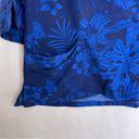 Butter Soft  scrub top blue floral size medium Photo 3