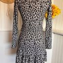 Divided  Leopard Black & White Print Wrap Dress Photo 3