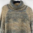 prAna  Autum Rein Turtleneck Sweater Chunky Knit Ombre Blue Tan NEW Womens Large Photo 2