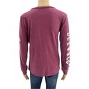 On Fire  (L) Burgundy Red Blessed and Beautiful Long Sleeve Tee Shirt Photo 7