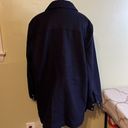 Chico's Chico’s Plush Shacket navy blue flannel snap button front shacket Photo 3