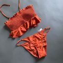 Cabana Del Sol NWOT  SMOCKED 2 Piece Swimsuit M Photo 3