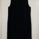 Vince . Black sleeveless shift zip up leather trim dress size US 6 Photo 0