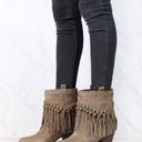 sbicca  - Sound Suede Leather Fringe Bootie Photo 1