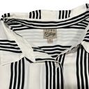 Como vintage  Drop Shoulder White and Black Stripe Semi-Sheer Tunic Size XL Photo 5