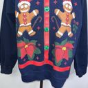 Gildan Ugly Christmas Gingerbread Man Heavy Blend Sweatshirt Navy Blue Medium Photo 3