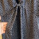 Alexis  NWOT Kasany Blue Polka Dot Flowy Neck Tie Flutter Sleeve Midi Dress Photo 4