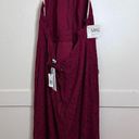 Fame and Partners NWT  Lace Halter Maxi Dress In Burgundy Red 18 Photo 6