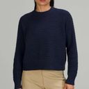 Lululemon  Texture Play Crew Sweater Sz XS S night sea blue Photo 0