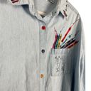 Westbound 90's Vintage  Casual Embroidered Crayon Teacher Button-Down Top Size XL Photo 8