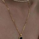 Onyx Black Pendant Necklace ,  Necklace, Layered Necklace Photo 4