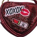 Rebel Athletics  Crystal Heart with Patches Crossbody Red Photo 3