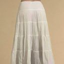 Gadzooks Vintage  White Tiered Maxi Skirt Photo 1