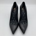 Brian Atwood  Malika Pointed Toe Leather Stiletto Heels - Timeless Classic Style Photo 2