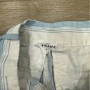 frame denim FRAME High Waist Striped Linen Shorts size 0 Photo 4