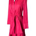 Etcetera Red  ButtonUp Collared Dress w Sash Photo 0