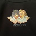 Fiorucci  Cherub Angels Crop Top Tee Long Sleeves Black Size Large Photo 1