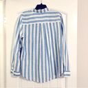 Style & Co  Cotton Striped Boyfriend Shirt Antique Blue & White Size XL New w/Tag Photo 2