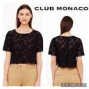 Club Monaco  Black Lace Cropped Top size small Photo 1