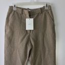 ALC Frank ALC edwin glen checkered high rise slit hem dressy pants Brown Photo 7