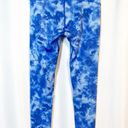 Luna K-DEER  Tie Dye Print High Waisted High Rise Sneaker Length Leggings Blue Photo 3