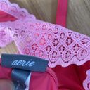 Aerie Y2K Bralette Lace Rim Bubblegum Pink Racerback Tassels Size XL Festival Photo 10