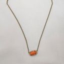 Kendra Scott Elisa Gold Pendant Necklace In Bright Coral Magnesite Photo 1