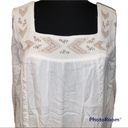 Xhilaration  White Gauze Square Neck Embroidered Tunic Dress size Medium Photo 1